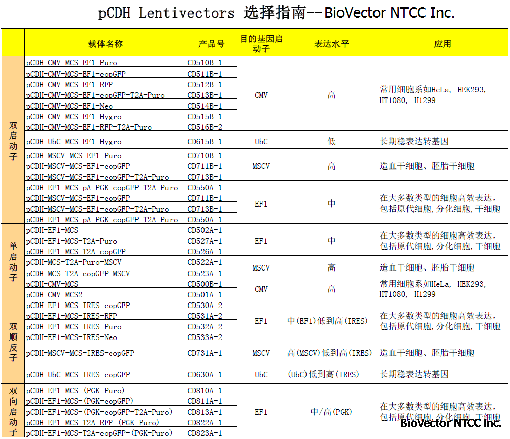 pCDH Lentivectors慢病毒载体选择指南-BioVector NTCC Inc..png